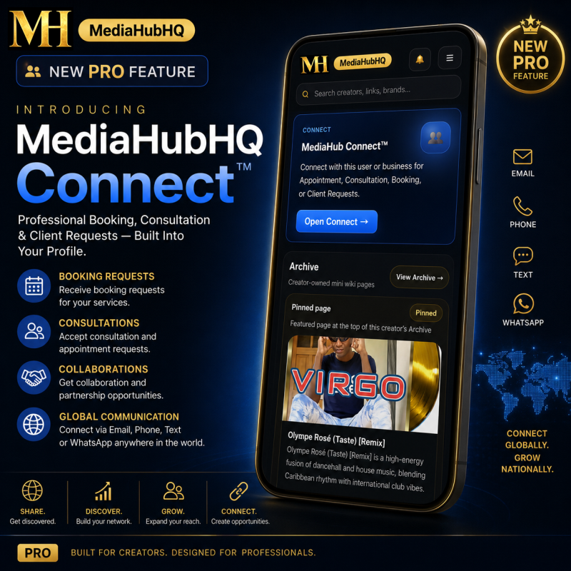Introducing MediaHubHQ Connect™: Professional Booking & Client Requests